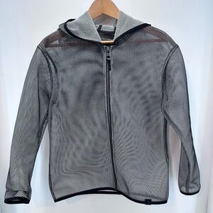 TONIA DEBELLIS Women's S Mesh Zip Up Hoodie‎ Jacket Hooded Athletic